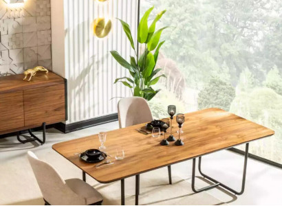 Design Esstisch 4x Stühle Esszimmer Garnitur Set Essgarnituren Holz 5tlg